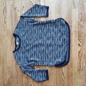 (S) Max Studio Knit 3/4 Sleeve Top Cozy Tweed Unique